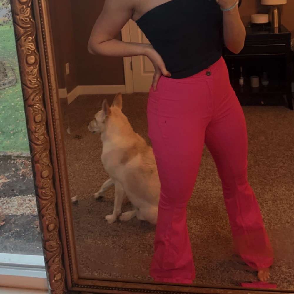 Pink Flare Jeans